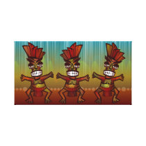 Tribal African Dance Stretched Canvas Prints