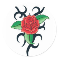 Tribal Art LOVE the Uncivilized World Round Stickers