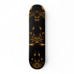 Tribal Artwork Skateboard - Black & Gold