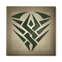 Tribal Badge Square Magnet
