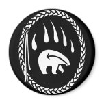 Tribal Bear Art Fridge Magnet Wildlife Art Gifts