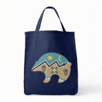 Tribal  Bear Design Tote Bag
