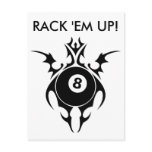 tribal billiards : rack 'em up! postcards
