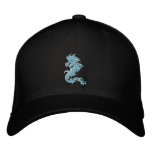 tribal blue dragon embroidered hats