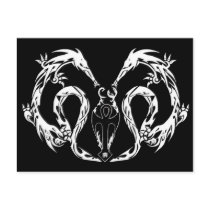 Tribal Body Dragon Wings Post Card
