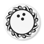 tribal bowling fridge magnet