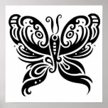 Tribal Butterfly posters