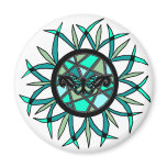 Tribal Butterfly Sun magnet