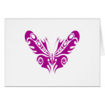 Tribal Butterfly Tattoo Design Greeting Card