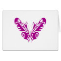 Tribal Butterfly Tattoo Design cards