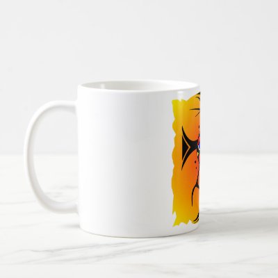 Tribal Cross Tattoo Face Maori Mugs by WhiteTiger LLC