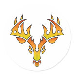 Tribal Deer (fire) stickers