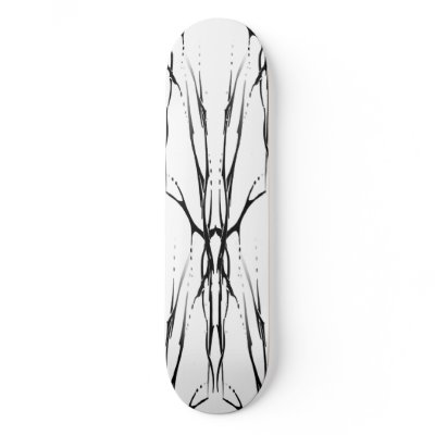 Tribal Deer Skull Tattoo Fantasy Skateboard Deck by FlowstoneGraphics