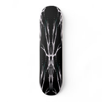Tribal Deer Skull Tattoo Skateboard Deck - black