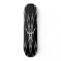 Tribal Deer Skull Tattoo Skateboard Deck - black
