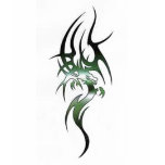 tribal dragon collage (reversed) t-shirts