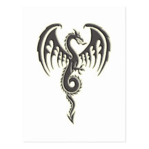Tribal dragon post cards