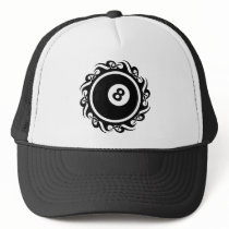 tribal eightball trucker hat