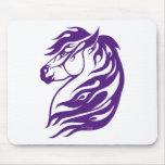 Tribal Fire Horse Purple mousepads