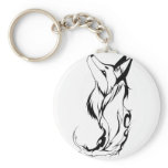 Tribal Fox Tattoo Design keychains