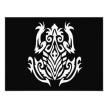 Tribal Frog Silhouette Photo