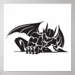 tribal gargoyle design posters