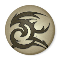 Tribal Gust Round Magnet