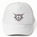 TRIBAL HEART PEACE SIGN hats