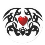 tribal heart stickers