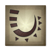 Tribal Hook Square Magnet