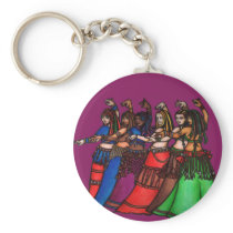 Tribal Line Belly Dancers Key Chain