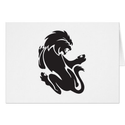 Tribal Lion Tattoo Design Cards by doonidesigns