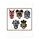Tribal Masks Postcards