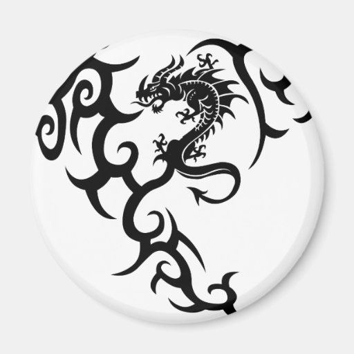 Tribal mit Drache Magnete