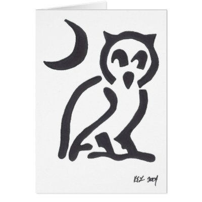 tribal owl black greeting card by aslansmagick tribal owl black greeting card by aslansmagick