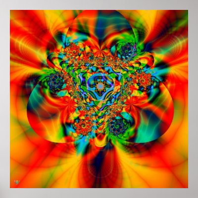 Tribal Passion. poster print fractal race color