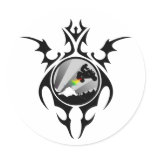 tribal quads stickers