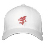tribal red dragon embroidered hats