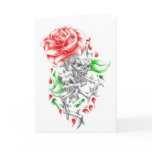 tribal roses skulls cards