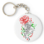 tribal roses skulls keychains