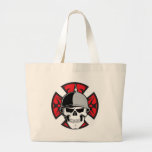 Tribal Round Cross Skull Canvas Bag