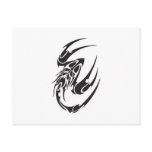 Tribal Scorpion Tattoo Design postcards
