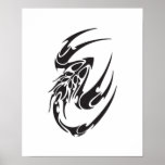 Tribal Scorpion Tattoo Design posters