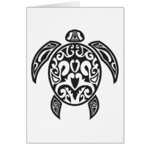 Tribal Sea Turtle Card