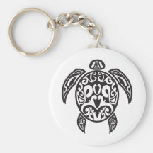 Tribal Sea Turtle Key Chains