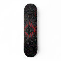 Tribal skull and swords graphic art skateboard