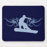 tribal snowboarding. mouse pad