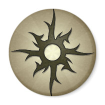 Tribal Solar Thorns Round Magnet