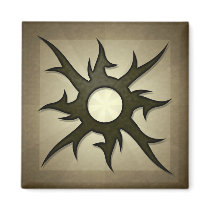 Tribal Solar Thorns Square Magnet