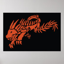 Tribal Spike Dragon Print